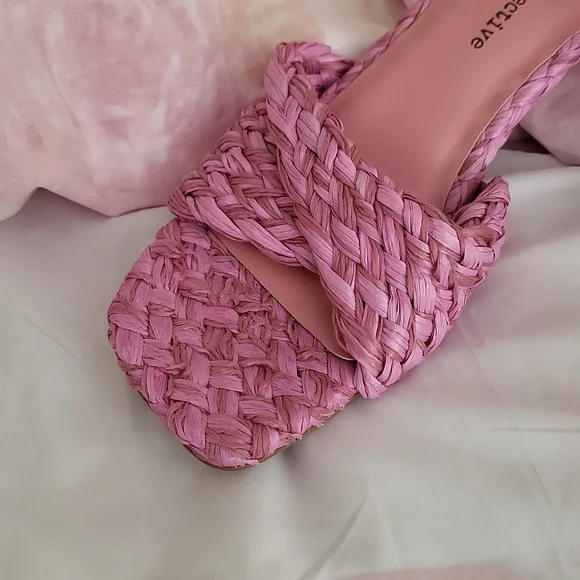 Raffia sandals sz.9 - Picture 8 of 9